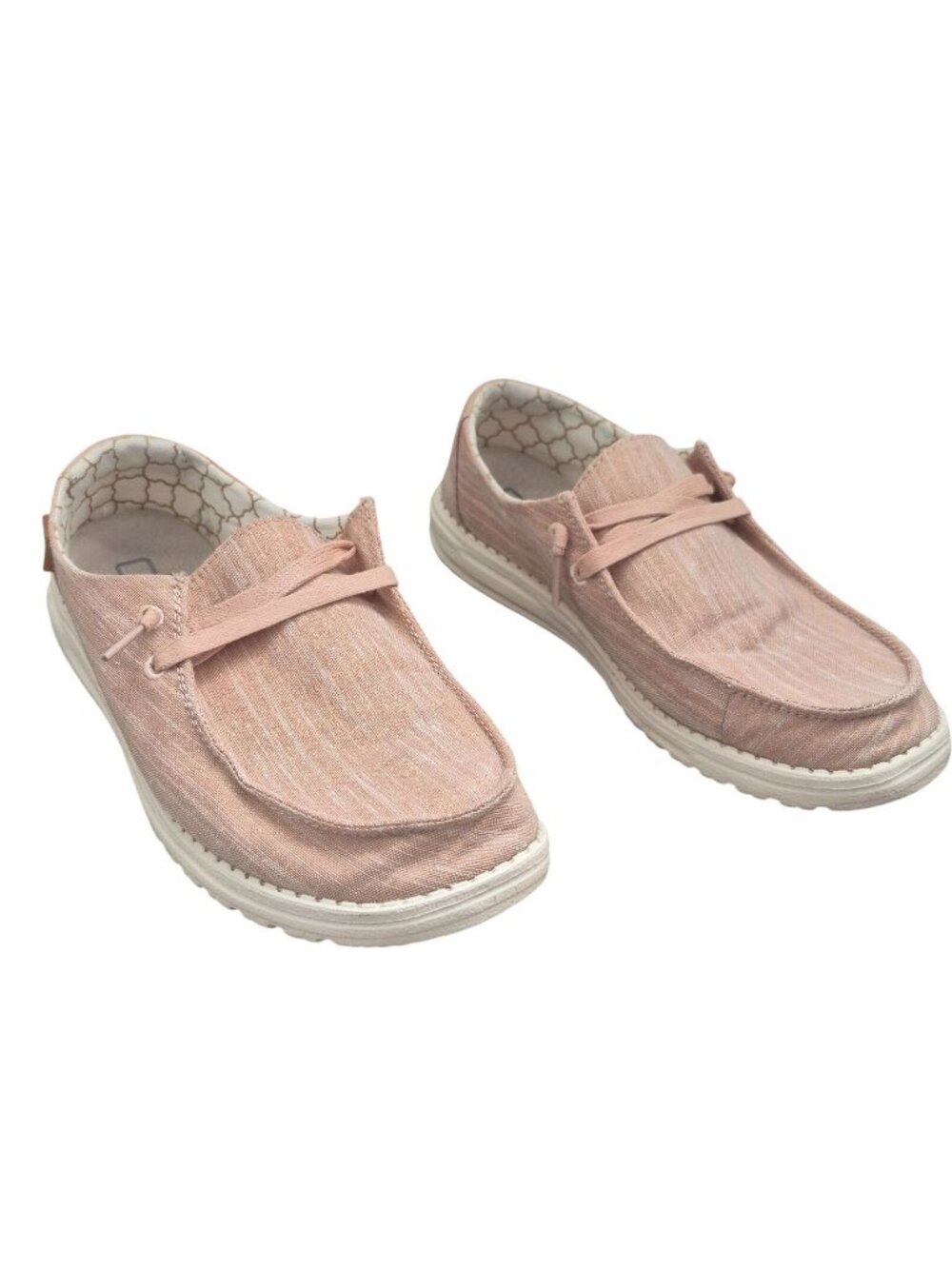 Hey Dude Wendy Sparkling Rose Gold Loafers Casual Womens 8 Lightweight Slip-On